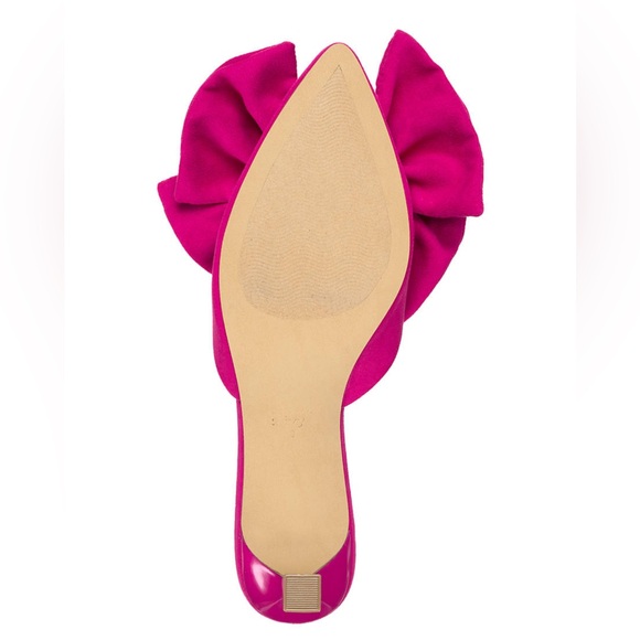 Chic Hot Pink Bow Heeled Mules Crown & Ivy size 9 - Picture 6 of 6